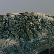 cad 3d mapa del pedraforca cataluña varios la topografía inglés satélite nasa a las montañas de alta resolución poli google el catalán scan 3d print model - Mito3D