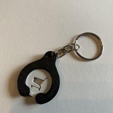 caddy token holder key ring shopping cart 3d print model - Mito3D