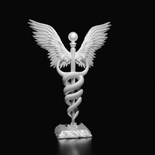 caduceo art simbolo la medicina hermes il trofeo scultura 3d print model - Mito3D