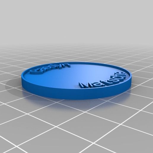 art personnalisé pièces monnaie badges 3D print model - Mito3D