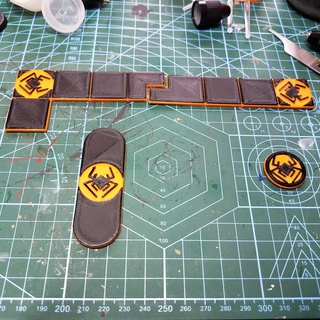 cair régua quadrado ouro facção gle mata jogos dourado telha tampo mesa escaramuça jogo guerra 3d print model - Mito3D
