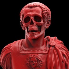 caesar Schädel Büste Kunst mori memento tot Tod Skulpturen horror statue roman julius leader modern pop Rom historische roma 3d print model - Mito3D