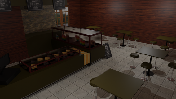 cafeteria interior 3d print model - Mito3D