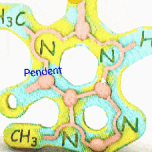 cafeína molécula gadget gadjet jóia brinquedos estude químico estrutura 3d print model - Mito3D