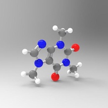 Koffein verschiedene Molekül Biologie 3d print model - Mito3D