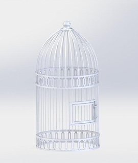 kafes Oiseau kuş 3d print model - Mito3D