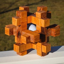 in gabbia con la palla da golf di puzzle gioco Puzzle 3d giocattolo brain teaser 3d print model - Mito3D