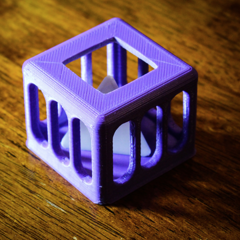 caged tetrahedron puzzle game 3D print model - Mito3D