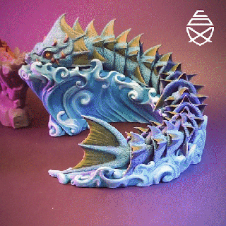 caicai villa tren serpiente mitología casa decoración pipecox Arte juguete animal flexible ender escultura impresión sitio 3d print model - Mito3D
