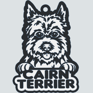 cairn terrier key chain cairn terrier keychain stl dog race white black 3d printing detailed design exceptional quality dog lovers friendly charm accessory passionate pets loyal companion small brave  3d print model - Mito3D