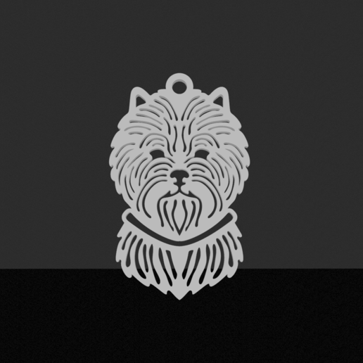cairn terrier pendant jewelry chain dog 3D print model - Mito3D