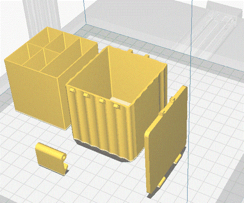 caja de utensili mulusio scatola multiuso 3d print model - Mito3D
