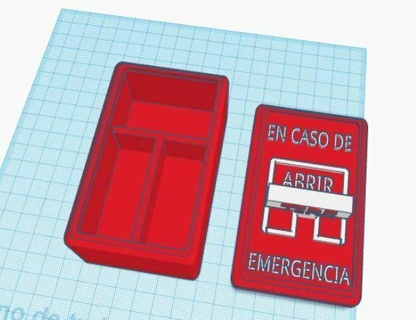 caja en caso de emergencia Jewelry 3d print model - Mito3D