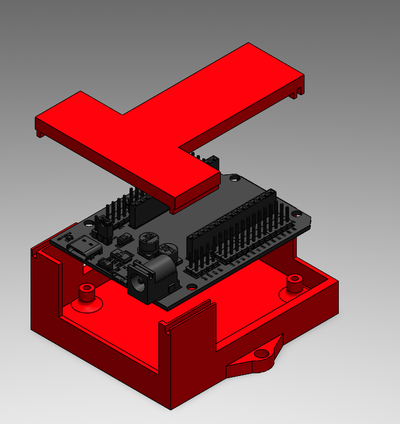 caja para base bouclier esp32 placa étendu 30 pins usb 3 3v 5 3d print model - Mito3D