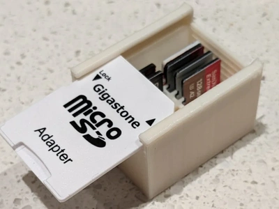 caja pára tarjetas sd casa sostenedor facil imprimir tarjeta 3D print model - Mito3D