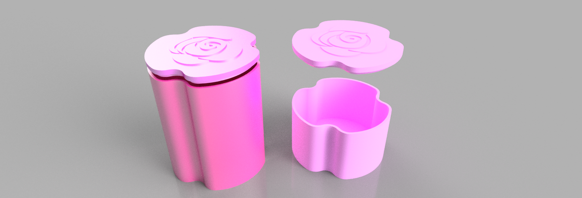 cajas rosas casa caja rosa piccola scatola organizador rom nativo 3d print model - Mito3D