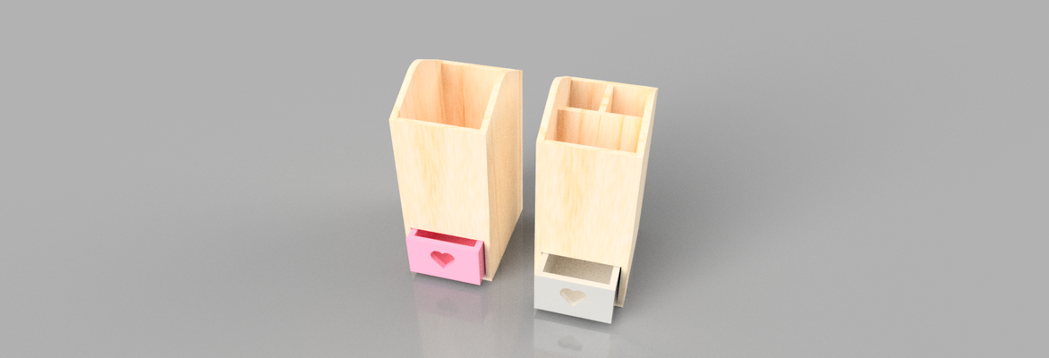 gavetas lapiceros casa mini organizador mueble papel usado 3d print model - Mito3D