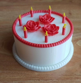 bolo aniversário decoração presente bolos feliz enfeite Comida bebida 3d print model - Mito3D