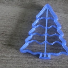 cake cutter - fir tree punch mold christmas noel cutting cookie 3d print model - Mito3D