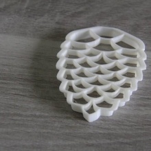 pastel cortador pino cono puñetazo molde Navidad corte 3d print model - Mito3D