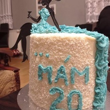torta decorazione compleanno silhouette festa donna 3d print model - Mito3D