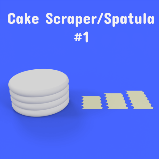 Kuchen Schaber Spachtel - Modell 1 home Vereisung Kochen fondant 3D print model - Mito3D