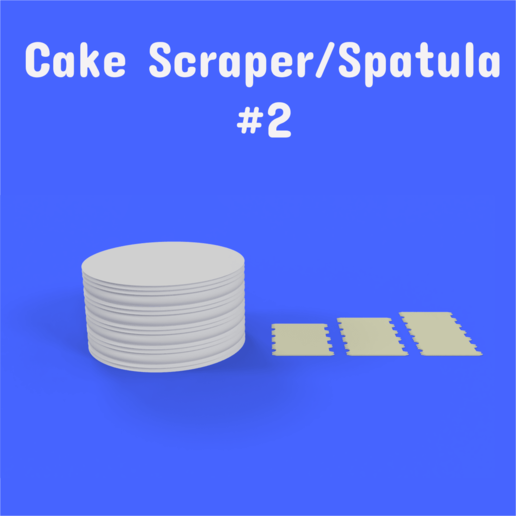 cake scraper spatula - model 2 home icing cooking fondant 3D print model - Mito3D