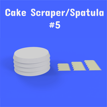cake scraper spatula - model 5 home cake spatula scraper icing cooking fondant 3d print model - Mito3D