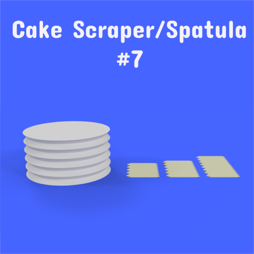 cake scraper spatula - model 7 home icing cooking fondant 3D print model - Mito3D