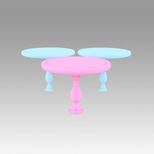 cake stands jewelry stand dome wedding kitchenware serving serve display platform ceremony plate birthday dessert cupcake sweet pink glass tableware utensils food household 3d print model - Mito3D