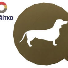 cake stencil - dachshund dog foxhound animal kitchen bake decoration 3d print model - Mito3D