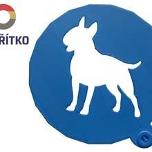 cake stencil - english bullterrier dog animal kitchen bake 3d print model - Mito3D