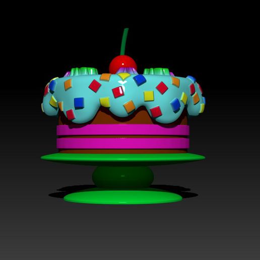 gâteau espace rangement récipient forme art Gâteaux boîte cuisine bonbons biscuits 3D print model - Mito3D