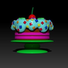 cake storage container shape art cakes box kitchen sweets cookies 3d print model - Mito3D