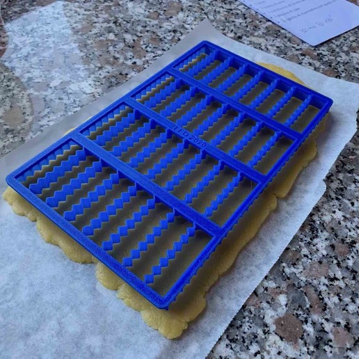 kek şerit kesici mutfak fırın çizgili araç pastane kurabiye krostata torta kuvvet biscotti makarna 3D print model - Mito3D