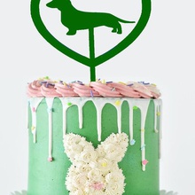 kek tooper daksund ii topper doğum günü dekorasyon tilki köpeği 3d print model - Mito3D