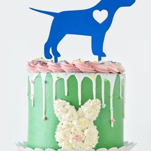 cake tooper - english bullterrier ii topper birthday decoration 3d print model - Mito3D