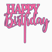 cake topper - happy birthday fonts cake topper birthday happy birthday cake decoration party