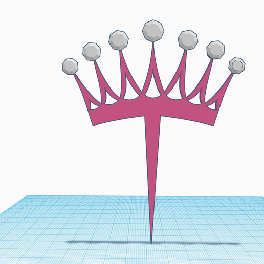 torta cappello cilindro Principessa corona diamante tiara diva Regina 3D print model - Mito3D