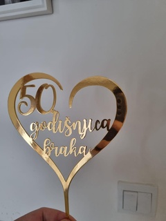 cake topper 50 godi njica braka 3d print model - Mito3D