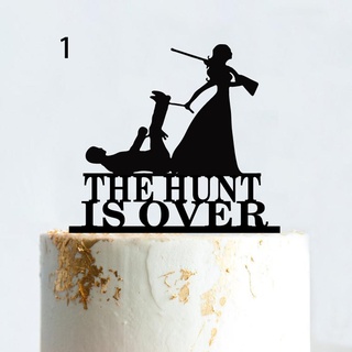 cake topper adorno torta - boda casamiento cazador hunt pastel cumple os cup cupcake mufing muffin magdalena caza hunter 3d print model - Mito3D