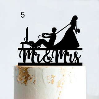 gâteau topper adorno torta mariage joueur Madame pastel rencontre os amor Corazon amoureux Jeu jouer Xbox 3d print model - Mito3D