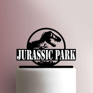kek topper Adorno torta Jurassic park pastel buluşuyor os dino Dinosaurio 3d print model - Mito3D