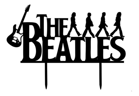 cake topper decoration - beatles Various ornament birthday the band music happy 3d print model - Mito3D