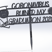 cake topper coronavirus ruined my graduation home party 3d print model - Mito3D