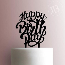 cake topper happy birthday home cakes decoration house 3d print model - Mito3D