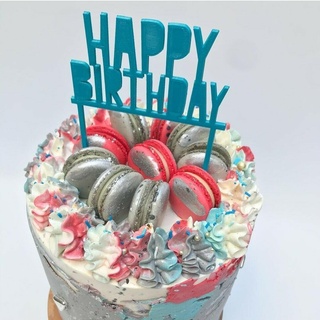 cake topper happy birthday celebration 3d print model - Mito3D
