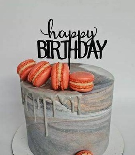 cake topper happy birthday celebration 3d print model - Mito3D