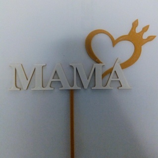 Kuchen Topper Mutter Mama Party 3d print model - Mito3D
