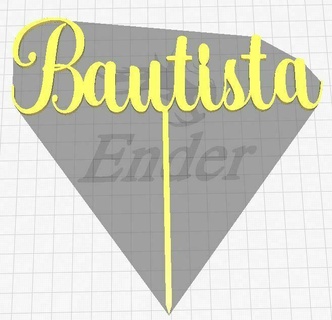 pastel toppers bautista 3d print model - Mito3D